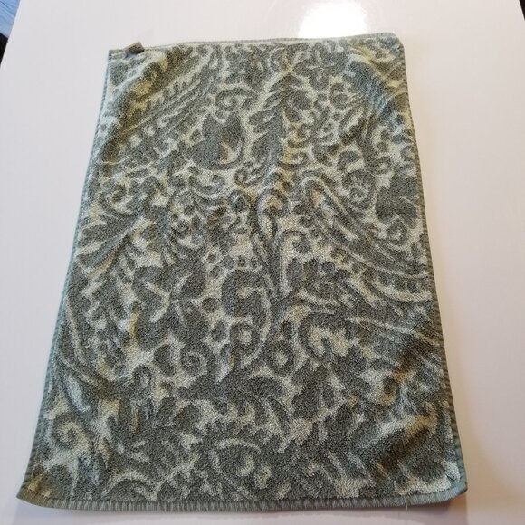 Vintage World Market Hand Towel 17" x 25" Sculpted 70s Avocado Green MCM - Picture 10 of 15